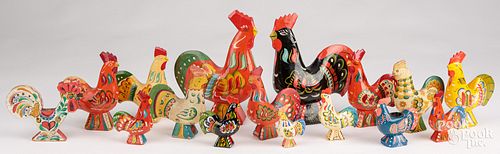 GROUP OF SWEDISH CARVED AND PAINTED 30d31d