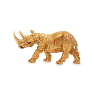 TIFFANY & CO., YELLOW GOLD RHINO