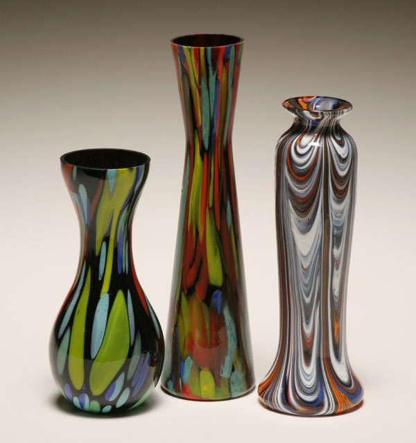 Three Czech End of Day art glass 4de1a