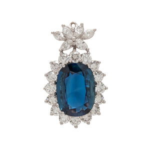 SAPPHIRE AND DIAMOND PENDANT Containing 30ad2d