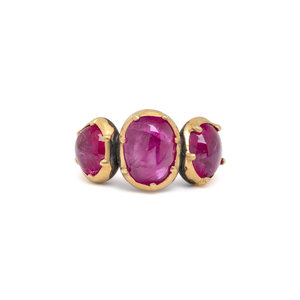UNHEATED BURMESE RUBY RING Containing 30ad50