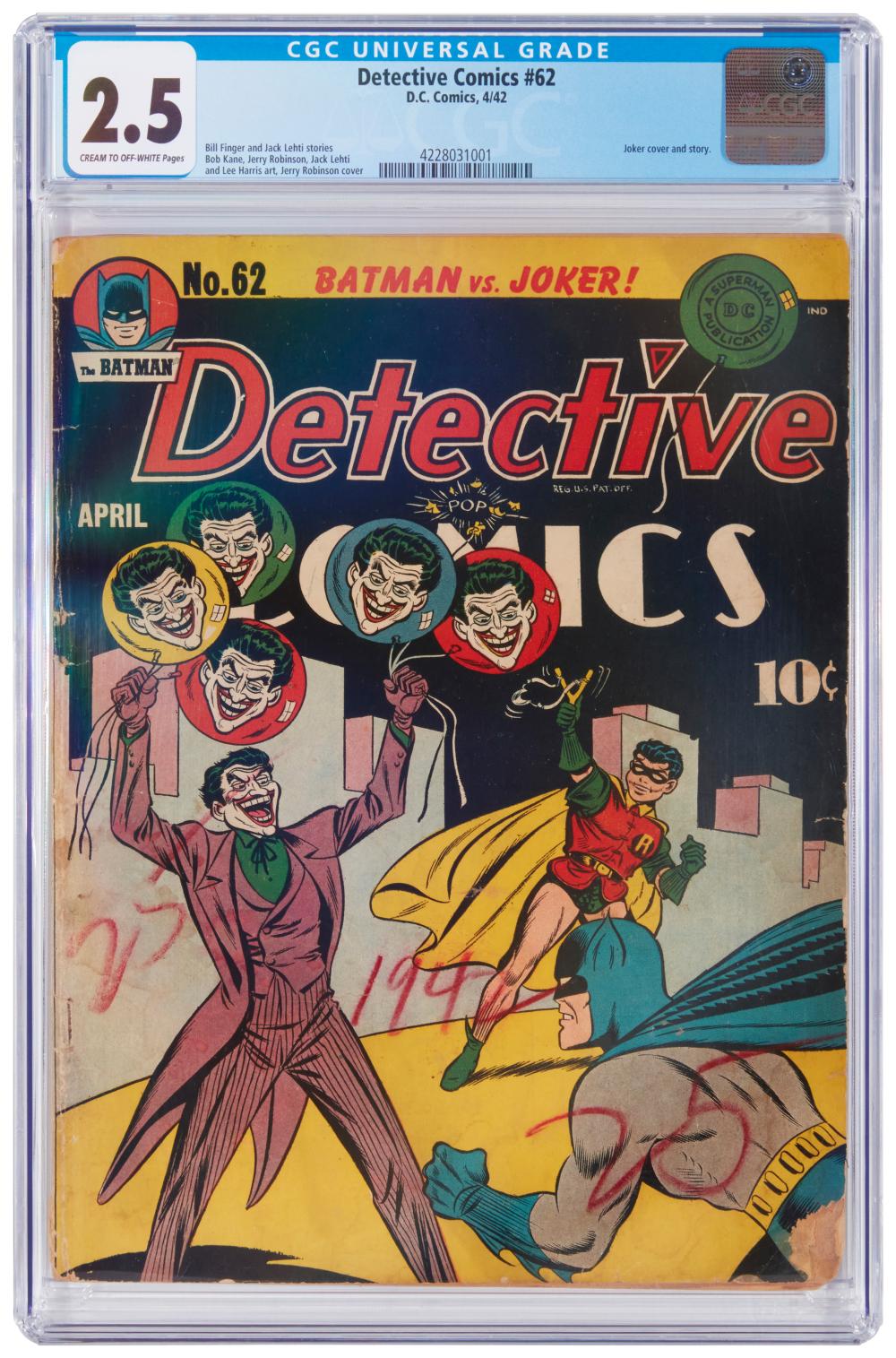 DETECTIVE COMICS #62 (DC COMICS,