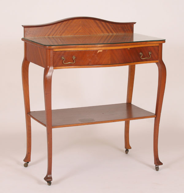 Mahogany bow front side server;