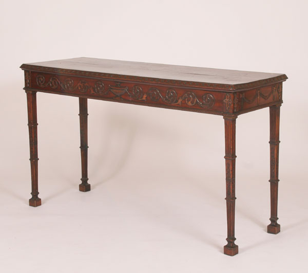 Regency style hall/entry table; rigid