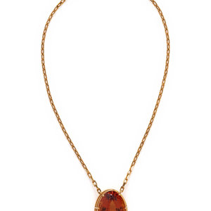 YELLOW GOLD AND TOPAZ NECKLACE
Containing