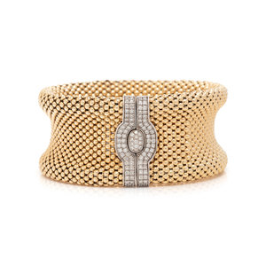 YELLOW GOLD AND DIAMOND BRACELET Consisting 30ae04