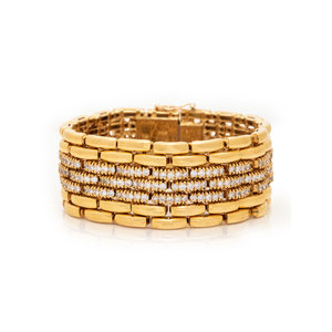 YELLOW GOLD AND DIAMOND BRACELET In 30ae29