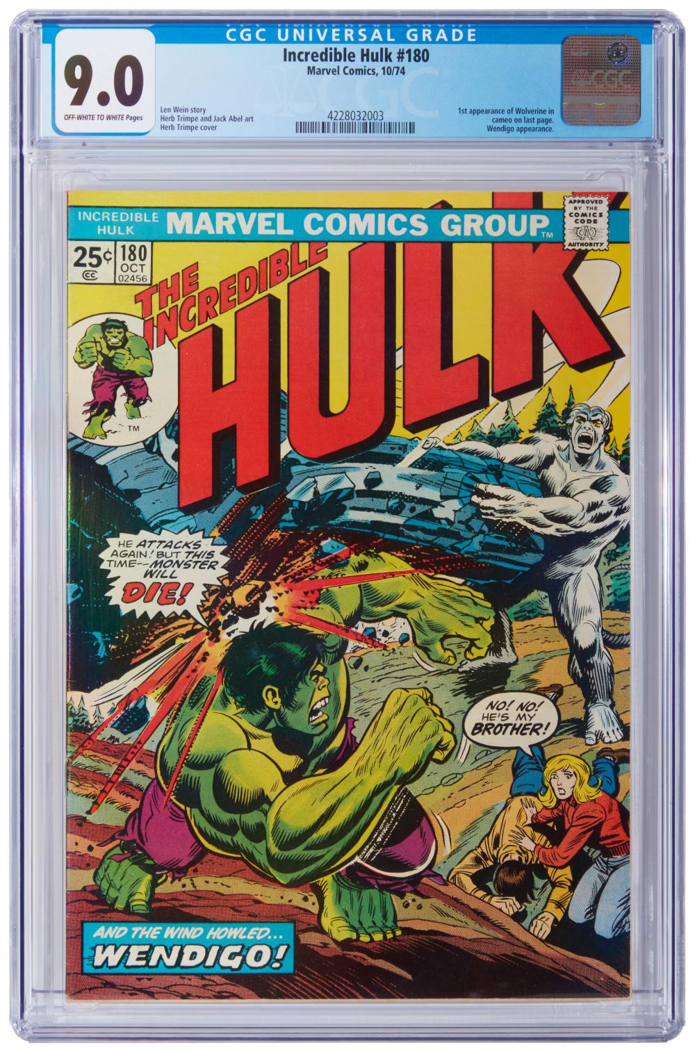 INCREDIBLE HULK 180 MARVEL COMICS  30ae37