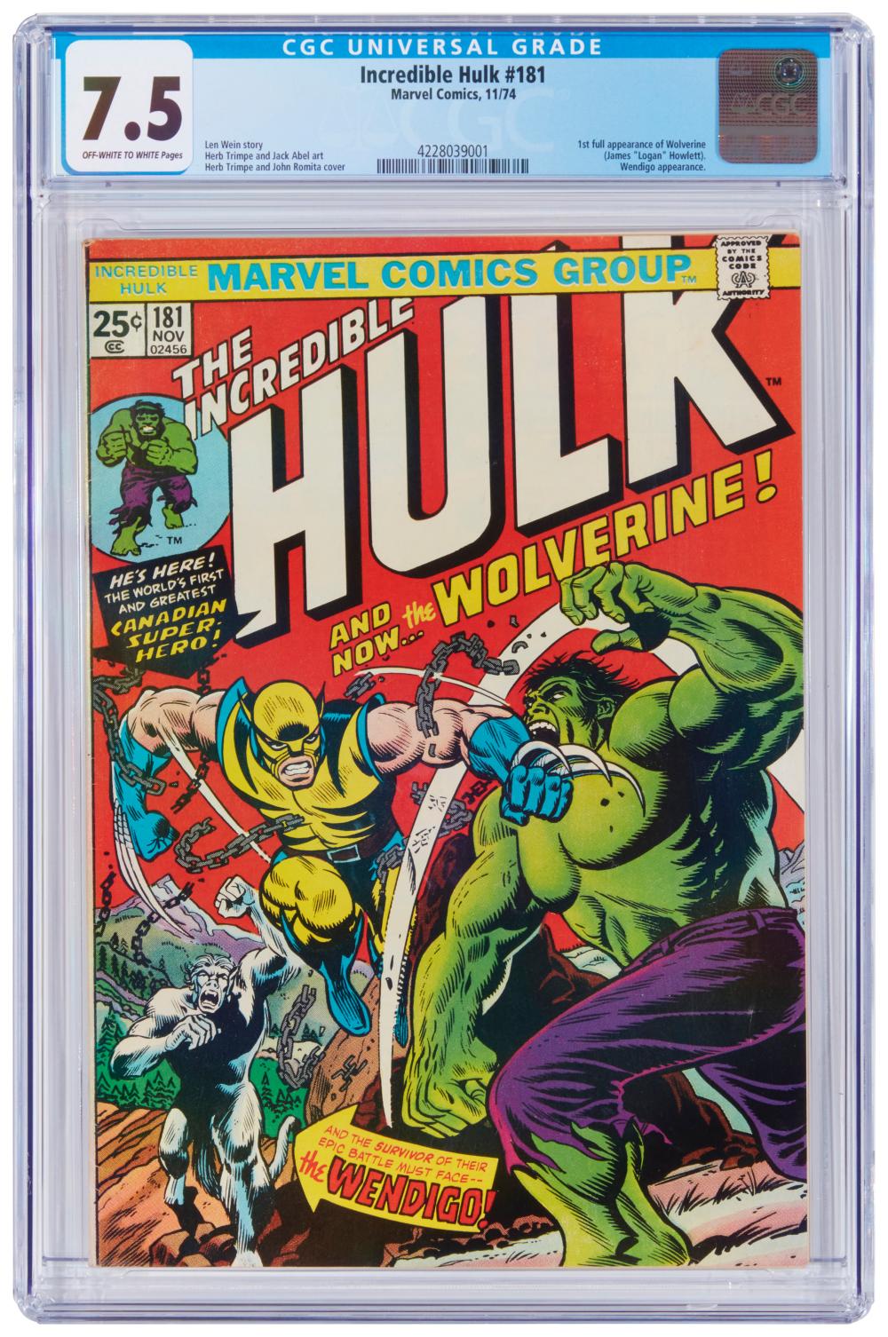 INCREDIBLE HULK 181 MARVEL COMICS  30ae38