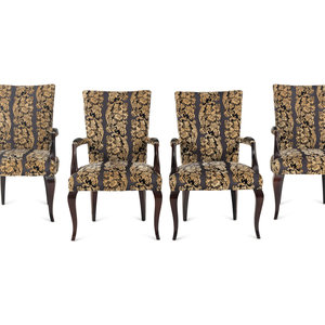 A Set of Four Upholstered Armchairs Barbara 30ae7e