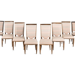 A Set of Eight Art Deco Dining