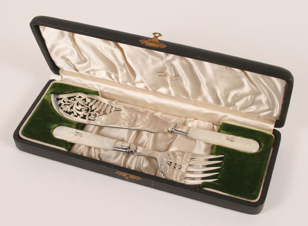 Sheffield silver fish set with