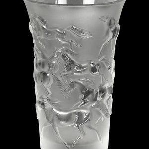 A Lalique Frosted Glass Vase 20th 30aed9