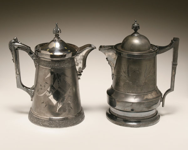 Two American Aesthetic silverplate