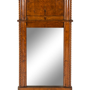 A Biedermeier Figured Veneer Mirror 19th 30af24