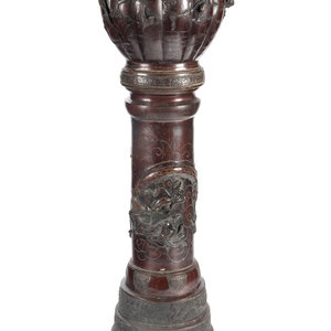 A Japanese Bronze Jardinière and