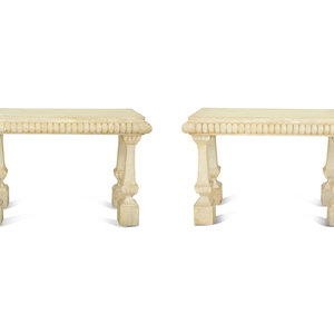 A Pair of Gustavian Style White-Painted