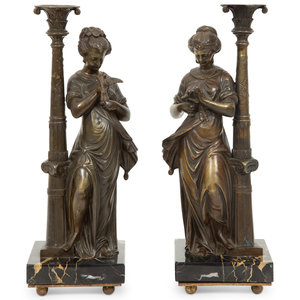 A Pair of French Bronze and Marble 30af9c