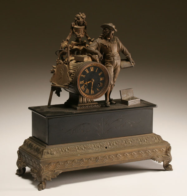 Victorian era figural mantle clock 4de5d