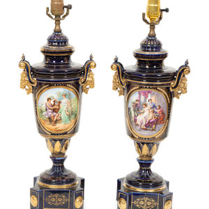 A Pair of Sèvres Style Porcelain