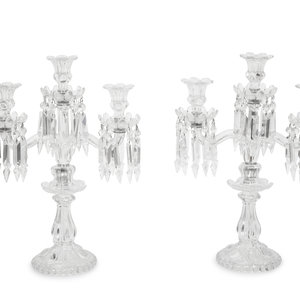 A Pair of Baccarat Molded Glass