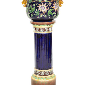 An English Majolica Jardinière and