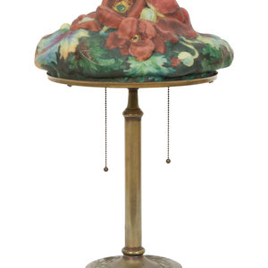 A Pairpoint Puffy Glass Poppy Table