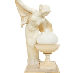 An Italian Carved Alabaster Figural