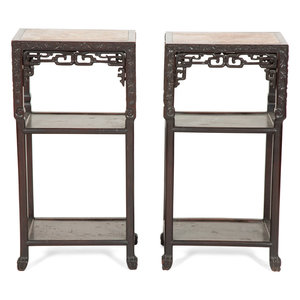 A Pair of Chinese Hardwood Jardini re 30b02a