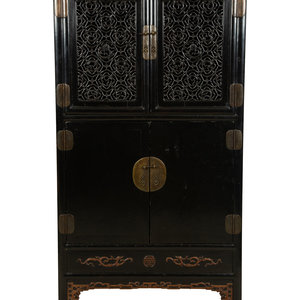 A Chinese Black Lacquer Cabinet 30b026