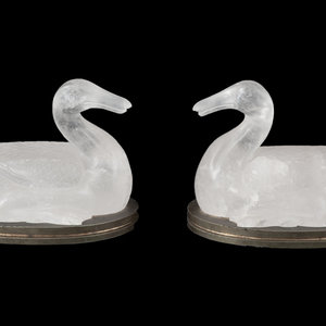 A Pair of Chinese Carved Rock Crystal