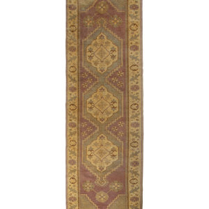 An Oushak Wool Runner 20th Century 9 30b03b