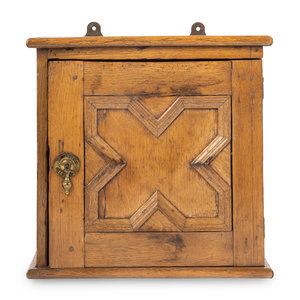 A Charles II Oak Spice Cabinet Mid 30b048