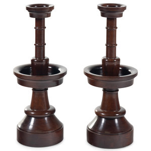 A Pair of Anglo-Indian Turned Wood