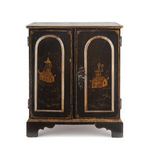 A George III Japanned Jewelry Cabinet
18th
