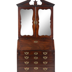 A George III Mahogany Bureau Cabinet Manner 30b06e