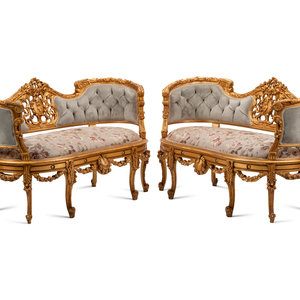 A Pair of Louis XV Style Giltwood 30b091