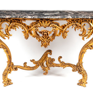 A Louis XV Style Giltwood Marble Top 30b096