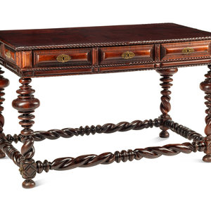 A Portuguese Walnut Library Table 19th 30b0f6