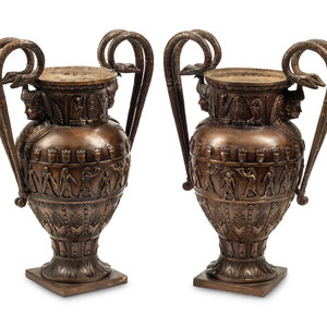 A Pair of Large Egyptian Revival