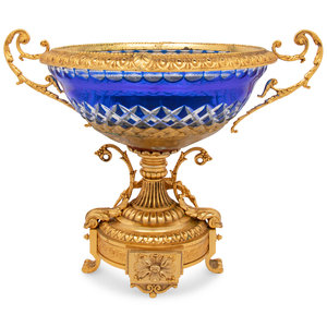 A Gilt Bronze Mounted Cobalt Blue