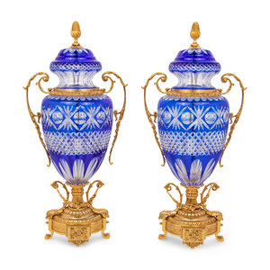 A Pair of Gilt Bronze Mounted Cobalt 30b11c