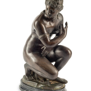 A Continental Bronze Crouching