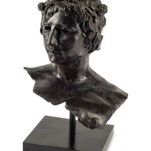 A Continental Bronze Head of Bacchus After 30b172