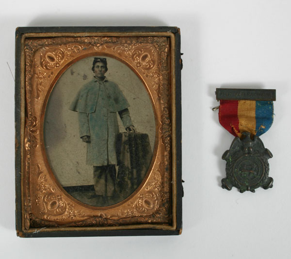 Civil War Union soldier tintype with