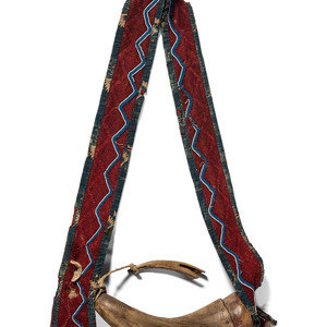 Northern Plains Beaded Wool Strap,