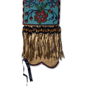 Anishinaabe Beaded Hide Tobacco