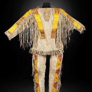 Sioux Quilled Hide Shirt and Leggings late 30b20f