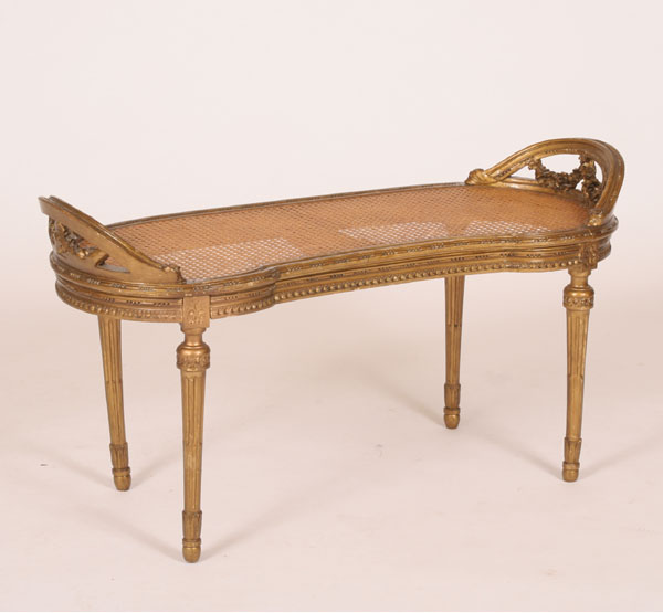 French kidney shaped bench reeded 4dea6