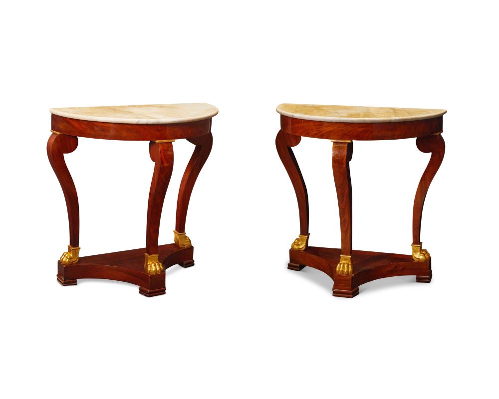 A PAIR OF FRENCH RESTAURATION-STYLE